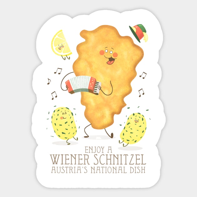 Enjoy a Schnitzel Sticker by Queenmob